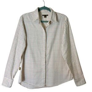 Barbour size 10 100% cotton western back yoke long sleeve collar button shirt wi